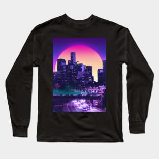 Retro City 80s neon Long Sleeve T-Shirt